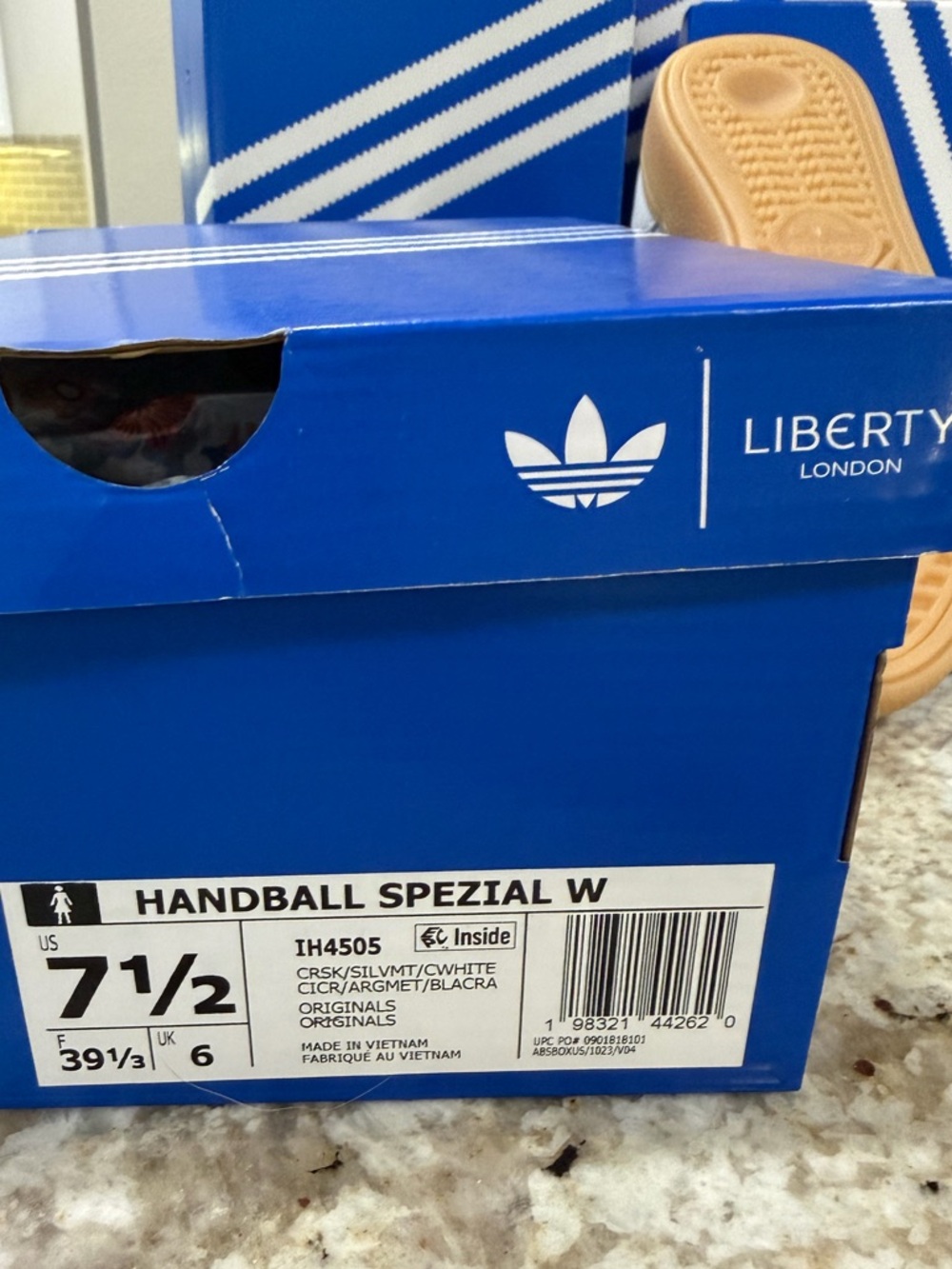 adidas x Liberty London Handball Spezial Crystal Sky / Silver Metallic - Picture 12 of 12